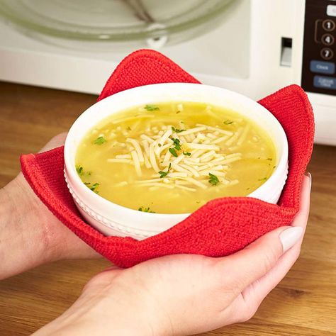 Microwave Bowl Huggers Bowl Huggers, Red Microwave, Microwave Bowl Holders, Bowl Holders, Microwave In Kitchen, Microwave Bowls, Fabric Bowls, Food Warmer, Hot Dishes