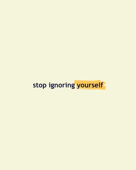 stop ignoring yourself . . 🏷 self-care, self-love, self-improvement, personal development, motivation, inspiration, lifestyle, wellness, health, fitness, skincare, haircare, nutrition, energy, mindset, productivity, success, confidence, happiness, positivity, goals, dreams, ambition, perseverance, discipline, focus, balance, body positivity, mental health, well-being #SelfCare #selflove ##loveyourself #love Discipline Self Love, Self Discipline, Body Positivity, Motivation Inspiration, Self Improvement, Personal Development, Well Being, Self Love, Self Care