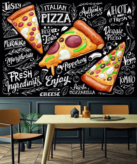 Wallpaper Pizza, Restaurant Wallpaper, Pizza Wallpaper, Fast Food Drinks, Bakery Kitchen, Food Cafe, Veggie Pizza, Pizza Restaurant, Margherita Pizza