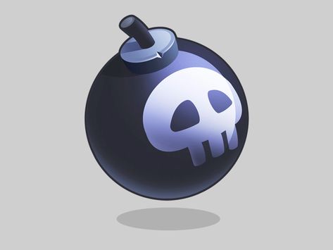 Bomb by Katerina Mamaeva on Dribbble Game Icon Design, Game Gui, Board Game Design, 2d Game Art, Game Props, Game Ui Design, Game Illustration, Affinity Designer, Casual Game