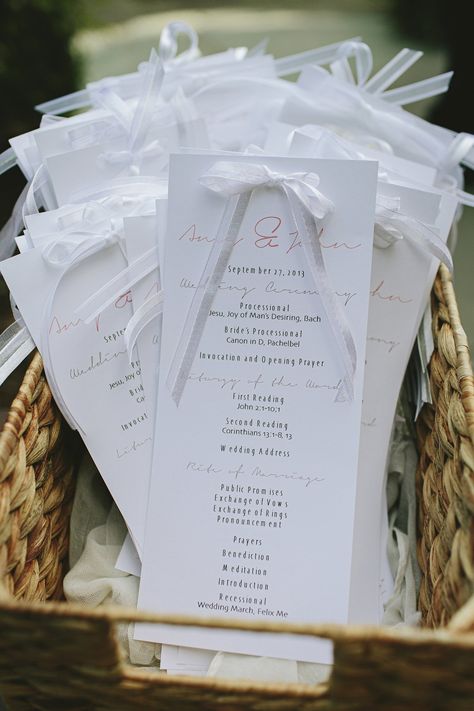 Wedding Program Diy, Wedding Program With Ribbon, Wedding Programs With Ribbon, Wedding Programs Ideas, Wedding Programs Diy, Wedding Program Ideas, Diy Wedding Program Fans, Non Traditional Wedding Ring, Diy Wedding Programs