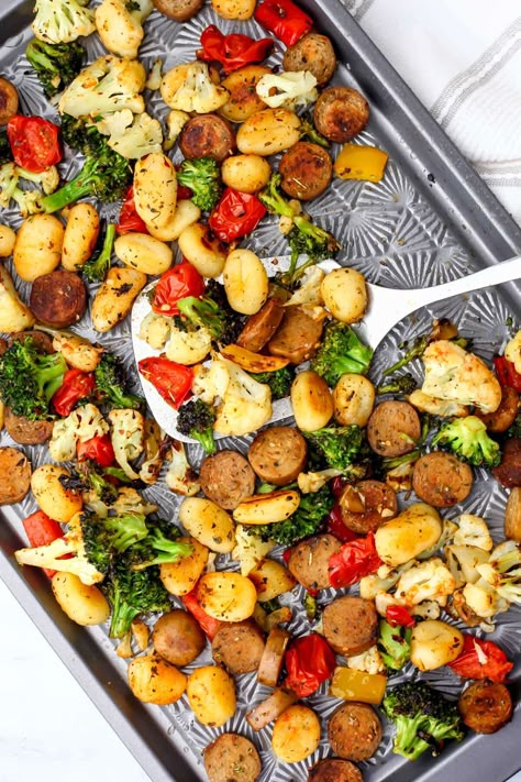 Vegetarian Sheet Pan Gnocchi, Gnocchi With Roasted Vegetables, Blue Zone Sheet Pan Gnocchi, Gnocchi Veggie Sheet Pan, Sheet Pan Gnocchi And Roasted Vegetables, Sheet Pan Gnocchi And Vegetables And Sausage, Oven Roasted Gnocchi Recipes, Sheet Pan Sausage And Gnocchi, Sheet Pan Cauliflower Gnocchi