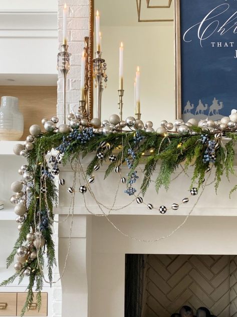 Tried & True Holiday Decor Favorites Holiday Living Room Decor, Balsam Hill Christmas Tree, Holiday Living Room, Live Christmas Trees, Blue Christmas Decor, Holiday Mantel, Room Blue, Christmas Tree Stand, Christmas Mantle