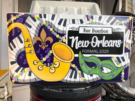 New Orleans Fraternity Cooler, Nola Cooler Painting, New Orleans Cooler Formal, New Orleans Formal Cooler, Fraternity Formal Coolers, Frat Coolers Formal Nola, New Orleans Frat Cooler, Frat Coolers Nola, Nola Cooler Formal