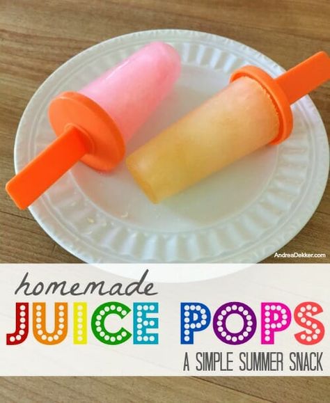 Frozen Popsicle Recipes, Diy Ice Pops, Popsicle Recipe For Kids, Juice Popsicles, Juice Recipes For Kids, Easy Popsicle Recipes, Homemade Fruit Popsicles, Diy Popsicles, Homemade Ice Pops