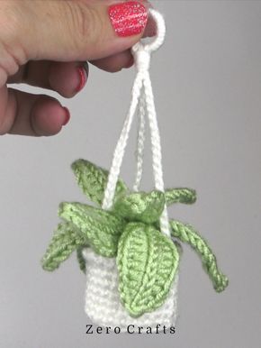 I love these mini crochet hanging plants. I like to use them as a decoration at home, a keychain for my bag, or on the rear view mirror of my car. Do you like it too? The pattern belongs to me. Crochet Succulent Hanging Plant, Crochet Plant Mirror Hanger, Tiny Crochet Hanging Plant, Crochet Car Succulent, Rear View Mirror Plant Hanger, Crochet Plants Hanging, Crochet Plants For Car, Crochet Mini Plant Hanger For Car, Crochet Car Succulent Pattern