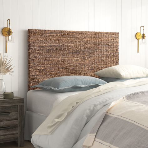 Sand & Stable Quenton Rattan Headboard & Reviews | Wayfair Freestanding Headboard, Seagrass Headboard, Natural Headboard, Wood Panel Headboard, Florida Bedroom, Reclaimed Wood Headboard, Wicker Headboard, Rattan Headboard, Headboard Decor