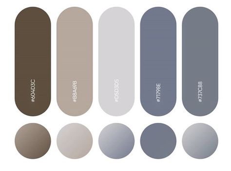 Gray Palette Color, Grey Blue Color Palette, Gray Pallet, Gray Palette, Flat Color Palette, Gradient Color Design, Website Color Palette, Color Design Inspiration, Grey Palette