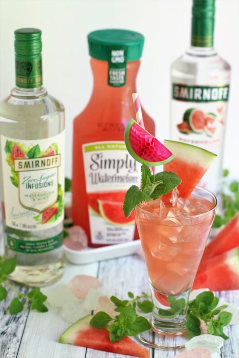 Watermelon Flavored Vodka Drinks, Absolute Watermelon Vodka Recipes, Smirnoff Watermelon Mint Vodka Recipes, Watermelon Spritzer Vodka, Watermelon Batch Cocktail, Watermelon And Vodka Drinks, Watermelon Smirnoff Drinks Recipes, Watermelon Cooler Cocktail, Smirnoff Watermelon Vodka Recipes