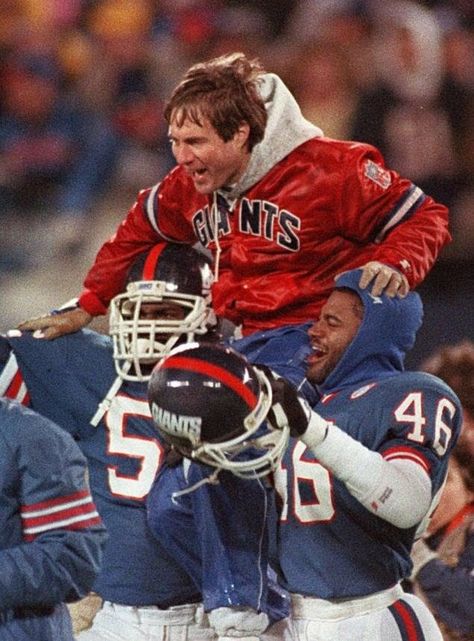 Belichick helped the Giants win their first two Super Bowls as defensive coordinator. Ny Giants Football, Baltimore Colts, New York Giants Football, New York Football, Coach Of The Year, Bill Belichick, Starter Jacket, Giants Football, Football Icon