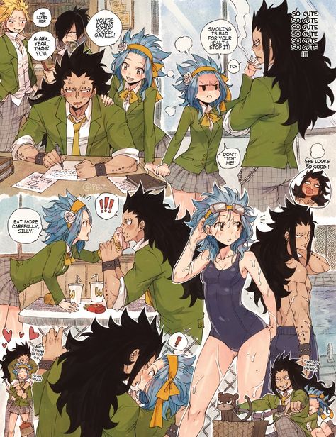 Gajeel Levy, Gale Fairy Tail, Fairy Tail Meme, Fairy Tail Levy, Gajeel And Levy, Fairy Tail Comics, Fairy Tail Family, Fairy Tail Natsu And Lucy, Fairy Tail Love