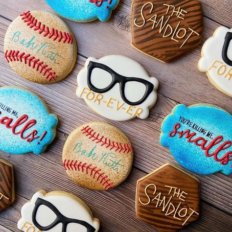 Sandlot Cookies, Sandlot Cupcakes, Sandlot Theme Party, Sandlot 1st Birthday Party, The Sandlot Cookies, Sandlot Decorations, Sandlot First Birthday Party, Sandlot Birthday Party, The Sandlot Cookies Decorated