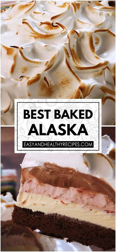 Baked Alaska – By the Recipes Easy Baked Alaska Recipe, Baked Alaska Cake, Alaska Cake, Baked Alaska Recipe, Alaskan Food, Cream Desserts Recipes, Ice Cream Strawberry, Easter 2024, Ice Cream Mixture