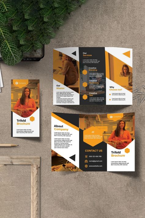 Tri fold brochure for business. Tri Fold Brochure Design Creative, Tri Fold Brochure Design, Restaurant Brochures, Brochure Trifold, Design Catalog, Brochure Design Creative, Trifold Brochure Design, Listing Presentation, Fold Brochure