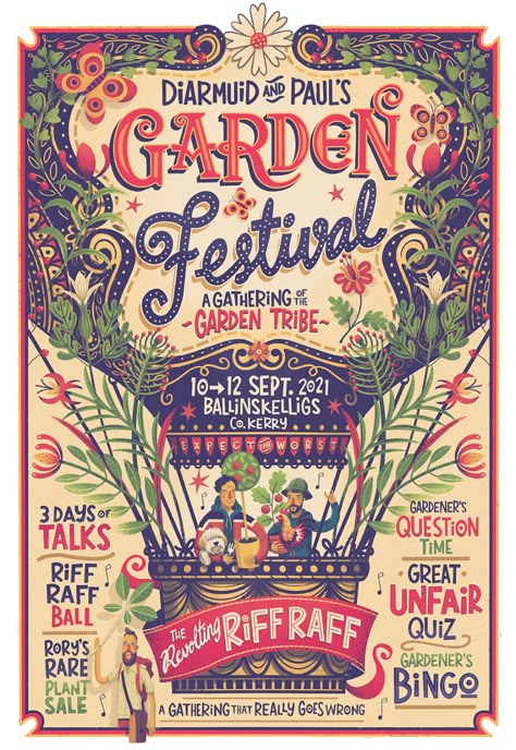 Garden Festival on Behance Steve Simpson, Music Festival Poster, Garden Festival, Festival Poster, Festival Posters, Gig Posters, Event Poster, Arts And Crafts Movement, New Poster