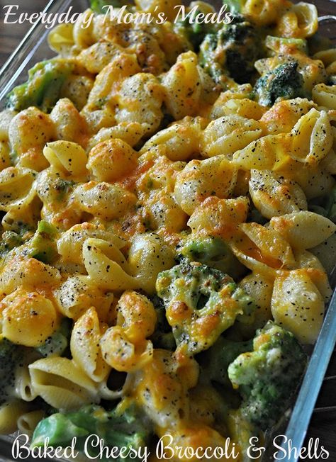 Baked Cheesey Broccoli & Shells Friday Dinner, Homemade Cheese Sauce, Lent Recipes, Cheesy Broccoli, Meatless Dinner, Easy Pasta Recipes, Meatless Meals, Meat Free, Easy Pasta