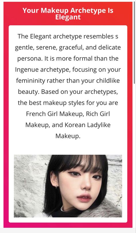 Makeup Archetypes Elegant, Dear Peachie Elegant Makeup Archetype, Romantic Makeup Archetype, Elegant Makeup Archetype, Natural Archetype Makeup, Archetype Makeup, Elegant Archetype, Korean Ladylike Makeup, Makeup Archetypes