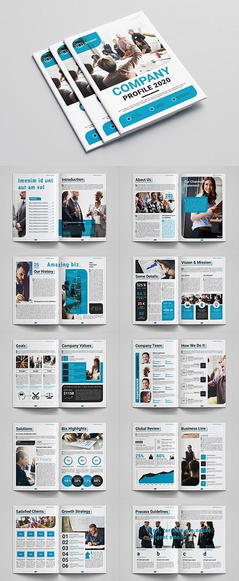 Business Profile Templates Free, Handbook Design Layout, Booklets Ideas, Company Profile Design Templates Free, Company Profile Design Layout, Booklet Design Layout, Profile Layout, Company Magazine, Company Profile Design Templates