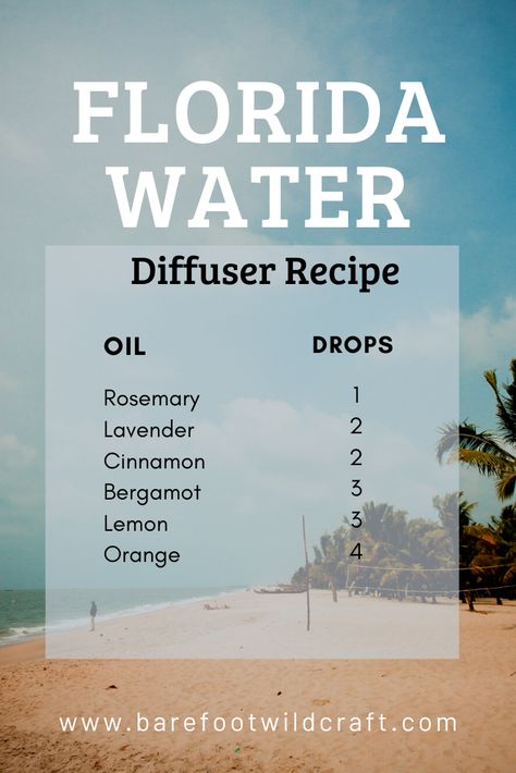 Spell Oil Recipe, Florida Water Recipe, Water Diffuser, Magick Oil, Essential Oil Combinations, Essential Oil Diffuser Blends Recipes, Florida Water, Essential Oils Guide, Essential Oils Health