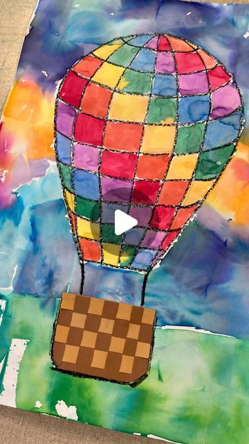 Hot Air Balloon Art For Kids, Hot Air Balloon Photography, Air Balloon Photography, Hot Air Balloon Painting, Air Balloon Craft, Balloon Photography, Hot Air Balloon Art, Baloon Art