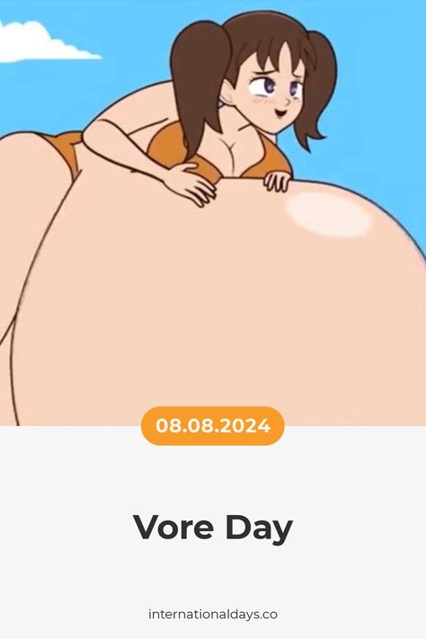 Vore Day is an opportunity to celebrate an unusual art form, as it brings together the creative minds of Japan and the rest of the world! Inflation Art, Vore Art, Bacon Day, Autumn Core, Thomas And His Friends, Poetry Day, Magic Day, Dancing Day, Photography Day