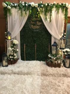 Rabiul Awal Decoration Ideas, Raya Booth Decoration, Ameen Decor Ideas, Eid Backdrop Ideas, Milad Decoration Ideas At Home, Hari Raya Decoration Ideas Diy, Hari Raya Photobooth, Marriage Booth, Milad Decoration Ideas