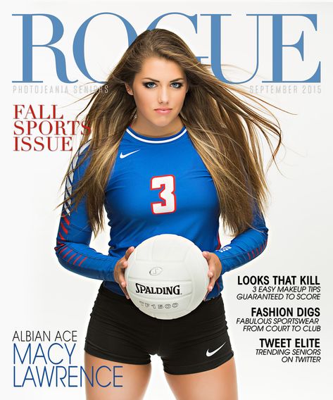 Rogue Magazine Cover Sports Magazine Covers, Sport Photoshoot Ideas, Softball Senior Pictures, Volleyball Photography, Volleyball Senior Pictures, Volleyball Photos, Volleyball Poses, Sport Photoshoot, Sport Magazine