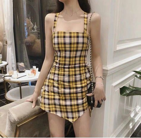 Jung Somin, Checkered Dress, Korean Girl Fashion, Ulzzang Fashion, Kpop Fashion Outfits, Edgy Outfits, Kpop Outfits, Girly Outfits, Kpop Fashion