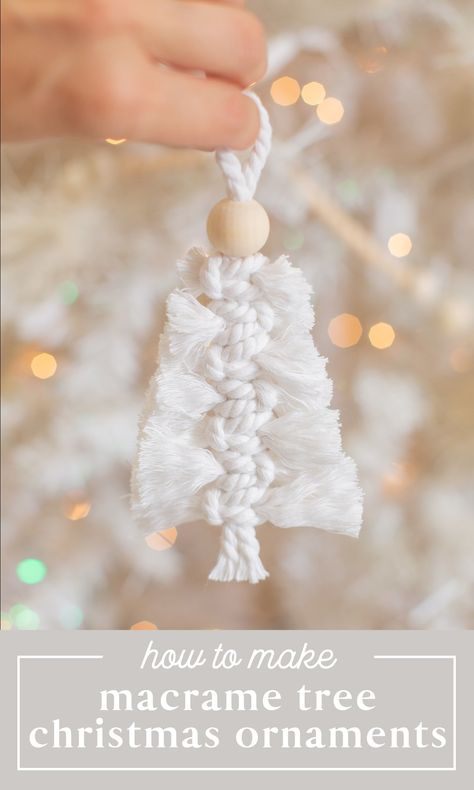 These woven Christmas trees make lovely decor, present toppers, or gifts. Click to learn how to make macrame Christmas ornaments. They're easy to make and look beautiful as holiday decor. Macrame Christmas Trees, Diy Christmas Crafts To Sell, Macrame Christmas Ornaments, Macrame Tree, Easy Christmas Ornaments, Christmas Crafts To Sell, Diy Christmas Ornaments Easy, Macrame Christmas, Christmas Crafts For Adults