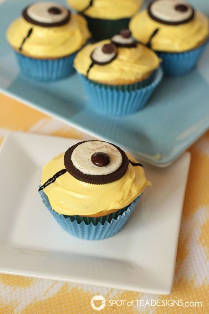 Minions Desserts, Despicable Me Cupcakes, Minion Treats, Minion Food, Easy Cupcakes Decoration, Birthday Cupcakes Boy, Minion Cupcakes, Cupcakes For Boys, Despicable Me 3