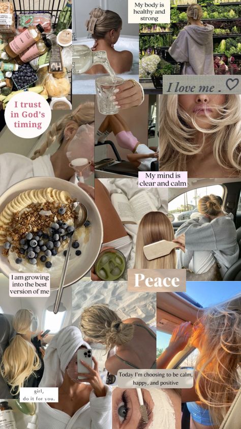 #wallpaper #moodboard #visionboard #cleangirlaesthetic #blondegirl Healthy Lifestyle Moodboard Wallpaper, Clean Girl Aesthetic Mood Board, Mood Board Clean Girl, 2025 Vision Board Clean Girl, Cleangirl Aesthic, 2025 Clean Girl, Clean Girl Moodboard, Clean Girl 2025, Wellness Girly Aesthetic