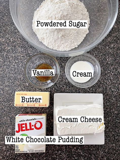 If you're a white chocolate fan, then this frosting is an absolute must-try. Made with white chocolate instant pudding, butter, and cream cheese, it's incredibly creamy and rich, with just the right amount of sweetness. The instant pudding mix provides the perfect white chocolate flavor, and the texture is perfect for piping onto cupcakes or spreading onto a cake. Whether you're a seasoned baker or a beginner, this white chocolate frosting is sure to impress and become a new go-to recipe. White Chocolate Pudding Frosting, Frosting With Pudding Recipe, White Cake Chocolate Frosting, White Chocolate Mousse Cake Filling, Pudding Mix Frosting, Pudding Cream Cheese Frosting, Instant Pudding Frosting, Pudding Frosting Recipe, Chocolate Pudding Frosting