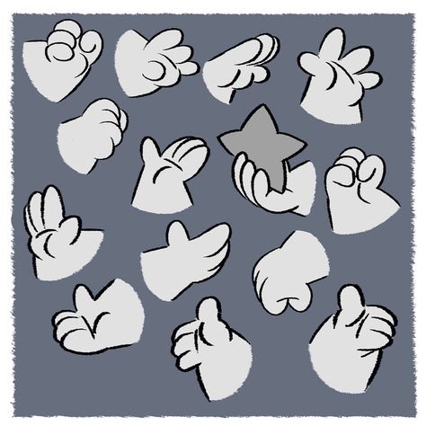 Character Hand Drawing, Cute Hands Drawing, Hand Reference Disney, Hands Character Design, Cartoon Hand Drawing Reference, Drawing Hands Cartoon, Hand Character Design, Hands Together Drawing, Hands Drawing Cartoon Style