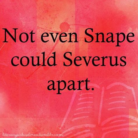 "Not even Snape could Severus apart." Funny Harry Potter Shirts, Nerdy Pick Up Lines, Corny Pick Up Lines, Bad Pick Up Lines, 365 Jar, Funny Harry Potter, Best Pick Up Lines, Funny Pick, Pick Up Lines Cheesy