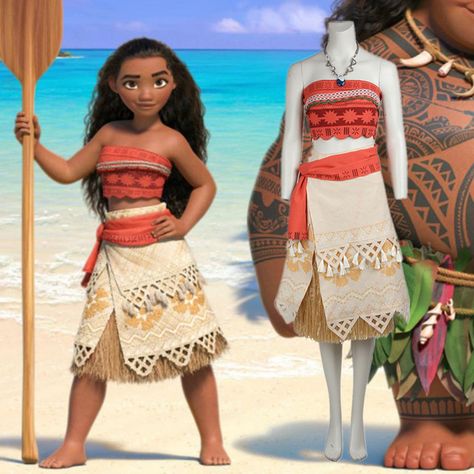 Moana Cosplay Costume, Moana Cosplay, Moana Dress, Movie Halloween Costumes, Princess Moana, Princess Halloween Costume, Halloween Suits, Princess Cosplay, Princess Costume