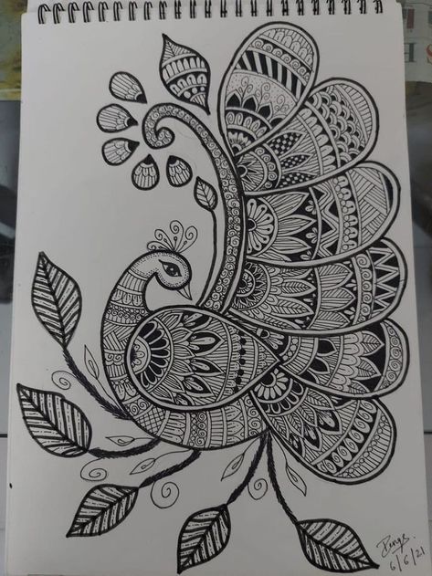 Boho Art Drawings Hand Drawn, Peacock Mandala Art Easy, Vignette Drawing, Peacock Mandala Art, Peacock Mandala, Dancing Drawings, Easy Mandala Drawing, Boho Art Drawings, Easy Mandala