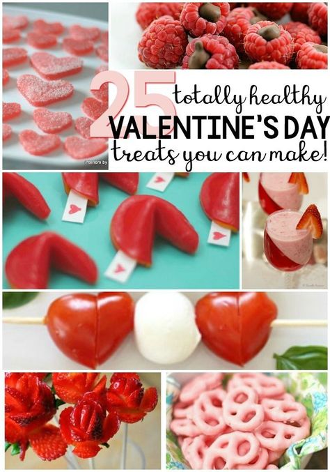 25 Healthy Valentine Treats Valentines Healthy Snacks, Healthy Valentines Treats, Valentines Party Food, Valentines Treats, Valentine's Day Treats, Valentines Snacks, Healthy Valentines, Valentine Recipes, Valentine Desserts