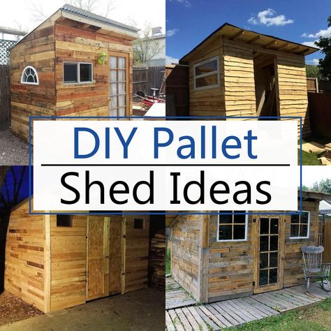 Here are 15 amazing DIY pallet shed ideas for your backyard, these sheds are fairly inexpensive, stylish and easy to assemble. Shed Made Of Pallets, She Shed Pallet Ideas, Pallet Wood Shed, Cheap Shed Ideas, Diy Projects Using Pallets, Pallet Shed Plans, Pallet Building, Cheap Sheds, Pallet Shed