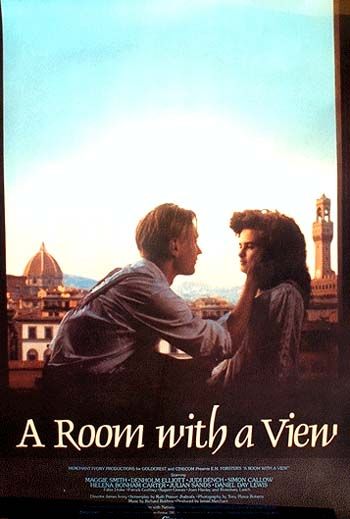 1985 A Room With a View...romantic movie...based on the book by E.M. Forster..Florence it will take you there!! - Caution! There is a scene towards the middle of the movie where men are bathing in the lake. I know it does show their behinds. Not sure what else it shows. Julian Sands, Greatest Movies, A Room With A View, Day Lewis, Room With A View, Septième Art, Maggie Smith, I Love Cinema, Poster Psd