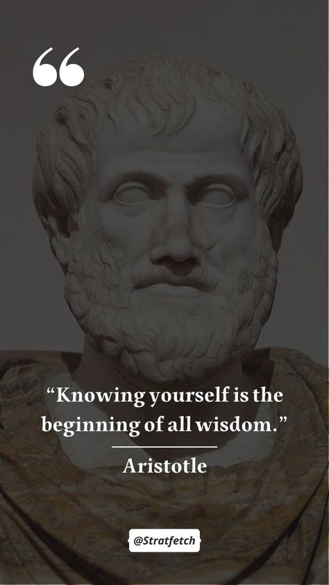 “Knowing yourself is the beginning of all wisdom.”

#1 Top 100 Philosophy / Wisdom Quotes - English - Stratfetch philosophy quote - art - books - aesthetic - background - wallpaper - Wisdom quote - deep - life - wise words - quotes - Aristotle - Plato - Democritus - Seneca -Thucydides - Pythagoras - Heraclitus - Cicero - Positive discipline - Money - Business - Hard work - Deep work - Entrepreneurship - Long nights - Vacation - Exit school - Self development - Independent - Dream big - Wisdom Philosophy Quotes Deep, Deep Work, Greek Philosophy, Western Philosophy, Deeper Life, Physics And Mathematics, Big Words, Philosophical Quotes, Wise Words Quotes