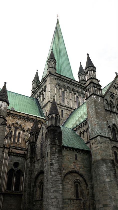 Close-up of the stone walls of Trondheim’s Nidaros Cathedral in Norway, historic church Trondheim Norway, Gray Concrete, Gothic Buildings, Gothic Cathedral, Skyscraper Architecture, Architecture Images, Concrete Building, European Architecture, Architecture Drawing Art