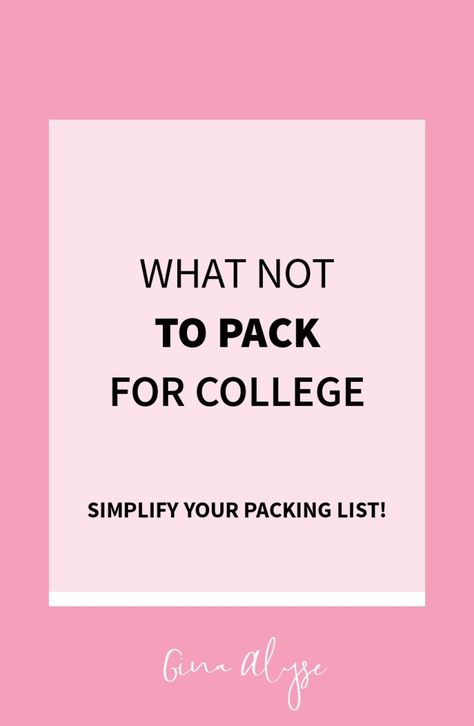 What Not to Bring to College (Simplify Your Packing List!) Pack For College, Study Abroad Packing List, Abroad Packing List, Weekend Packing List, Dorm Packing, Summer Vacation Packing, Honeymoon Packing List, Honeymoon Packing, Spring Break College