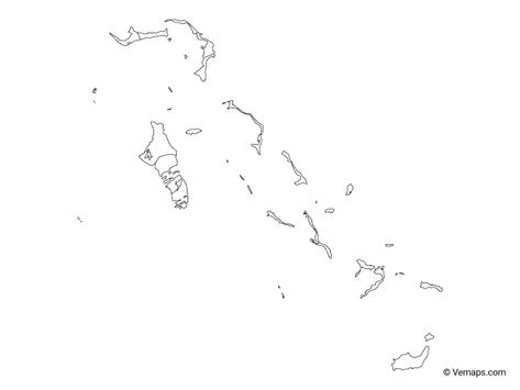 Outline Map of Bahamas with Districts Bahamas Tattoo, Bahamas Map, Map Tattoos, Map Outline, Map Vector, Island Life, Boy Scouts, Pyrography, Bahamas