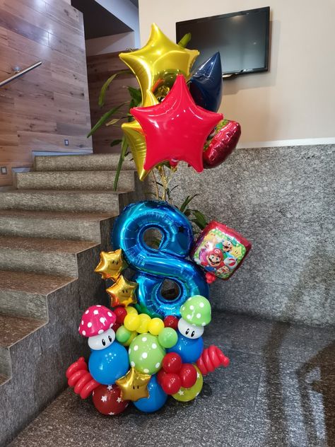 Mario Balloons, Super Mario Birthday Party, Mario Birthday Party, Super Mario Birthday, Mario Birthday, Mario Party, Balloon Decor, Birthday Decor, Super Mario Bros