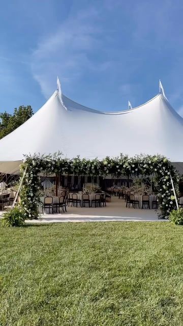 Sugarplum Tents on Instagram: "Waterfront weddings don’t have to have a coastal vibe! @kaririderevents we are in love with the chic modern design in this sailcloth tent 🖤🖤Photography: @kateheadley | Planning & Design: @kaririderevents | Florals & Decor: @amaryllisinc | Catering: @susangagecaterers | Tent: @sugarplumtents | Rentals: @whitegloverentals @perfectsettingsllc @luxeeventrentals | Linens: @stradleydavidson @nuagedesignsinc @bbjlatavola | Paper Goods: @madebyvictorialaine | Band: @thee Sailcloth Tent Wedding Decor, Sailcloth Tent Wedding, Tent Photography, Outdoor Tent Wedding, Hamptons Wedding, Ball Ideas, Waterfront Wedding, Wedding 2025, Outdoor Tent