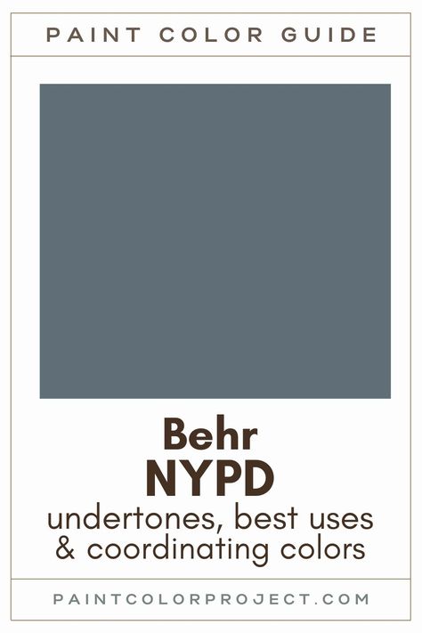 Behr Navy Gray Paint, Nypd Paint Color, Charcoal Blue Behr Paint, Calligraphy Behr Paint, Behr Nypd Blue, Behr Dark Blue Gray Paint Colors, Behr Black Sapphire, Behr Nypd Paint, Navy Blue Behr Paint Colors