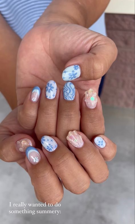 Coastal Nails, Hoco Nails, Summer Casual Dress, Short Gel Nails, Cuticle Care, Short Pattern, Cute Gel Nails, Bling Acrylic Nails, Butterfly Sleeve