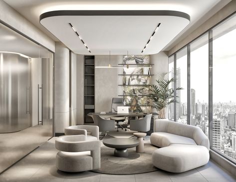 Ceo Office Design Luxury Modern, Ceo Office Design Luxury, Ceo Office Design, Ceo Office, Office Ceiling, Modern Home Offices, Warehouse Design, Hospital Interior, Corporate Interiors