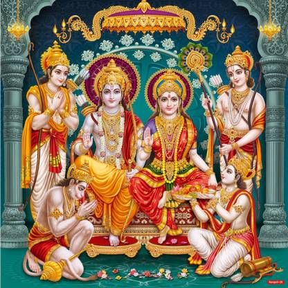 Seeta Rama Images, Shri Ram Wallpaper, Saraswati Photo, Large Wall Stickers, Rama Image, Lord Rama Images, Cute Good Morning Images, Religious Paintings, Lord Vishnu Wallpapers