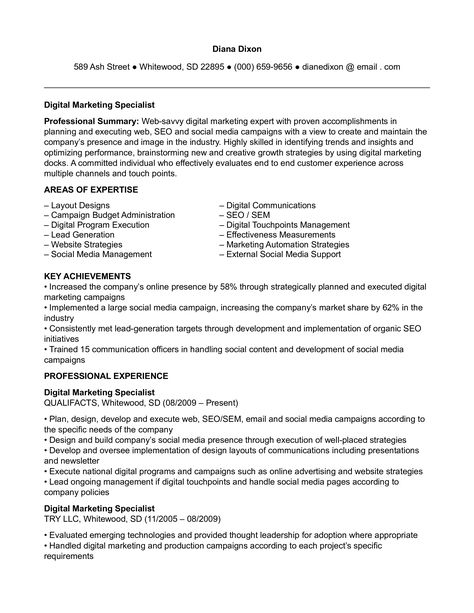 Digital Marketing Specialist Resume - How to draft a Digital Marketing Specialist Resume? Download this Digital Marketing Specialist Resume template now! Digital Marketer Resume, Digital Marketing Specialist, Digital Marketing Resume, Career Building, Marketing Resume, Academic Essay, Academic Essay Writing, Marketing Specialist, Resume Skills